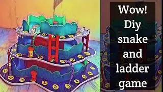 Diy snake and ladder game/ How to make snake and ladder at home