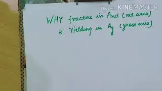 Why yielding in gross area and cracking in net area ??