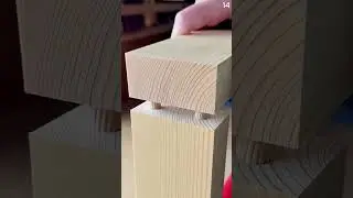 Two joints locked by mini wood with hammer push #shorts #wood