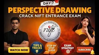 DAY 7 : PERSPECTIVE DRAWING -LESSON 1 | NIFT Entrance Exam Preparation | Free NIFT Live Onlive Class