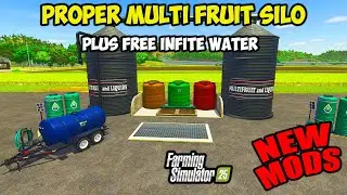 NEW FS25 Mods - Multrifuit Silo and Free Water | Mod Review Crossplay