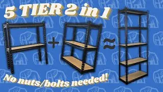 5 Tier 2 IN 1 Multipurpose Boltless Rack / Heavy Duty Metal Rack Shelf Kitchen Home Office