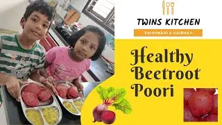 Healthy Beetroot Poori | Beetroot puri recipe | How to make puffy poori