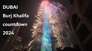 DUBAI Burj Khalifa countdown 2024 [4K] ドバイ カウントダウン花火 2023年12月31日から2024年1月1日 #dubai #countdown
