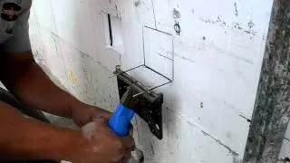 Fox Blocks Hot Knife Electrical Box into Insulated Concrete Forms