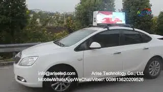Cars Double Sided Outdoor Scrolling Taxi Top Led Car Display taxi roof led display 3G 4G Wifi USB do
