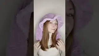 Crochet furry bunny bucket hat handmade