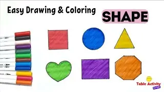 Math Time#Activity#Draw the shapes and colors them#Study#Schooldays#