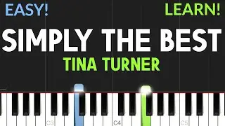 Simply The Best - Tina Turner | EASY Piano Tutorial