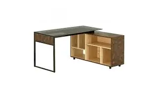 TECHNI MOBILI | L-Shape Corner Desk with Multiple Storage | RTA 385DL