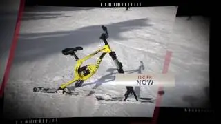 SkiByk SB100 full suspension ski bike.
