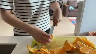 コロナ禍の暇な主婦が作る生搾りオレンジジュース🍹🍊