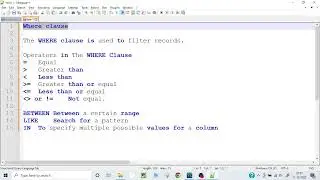How to use Operators in  WHERE Clause using MySQL Workbench 8.0.30