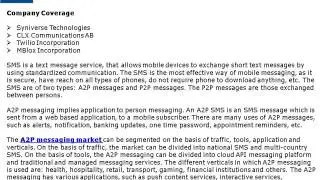 Global A2P Messaging Market Size, Trends & Forecasts (2016-2020)