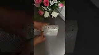 Silver Envelope Style Clutch Bag
