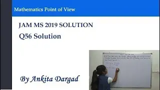 Q56 IIT jam Mathematical Statistics 2019 in Hindi