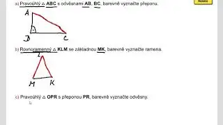 Opakování (nákres trojúhelníku), Geometrie pro 5.roč., str. 38, cv. 1