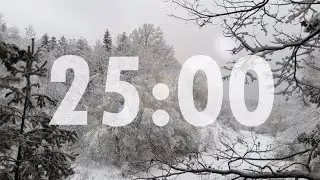 25 Minute Winter Timer with Relaxing Music of Joy and Happiness