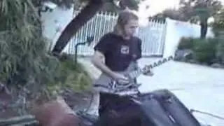 Playing in front of Axl Roses house