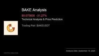 BAKE (BAKEUSDT) Technical Analysis - Price Prediction & Buy or Sell September 15, 2025