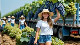 How Millions of Tons of Grapes Are Harvested & Made into Wine