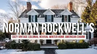 Cozy Vintage Colonial Revival Winter Home Inspired by Norman Rockwell&rsquo;s American Charm