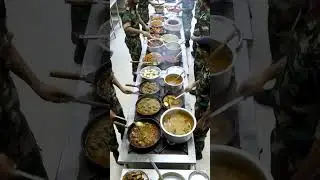 Indian Army Cooking 15&ndash;20 Non-Veg Dishes | Army Kitchen Food Preparation #shorts #viral