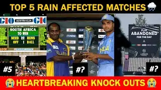 Top 5 Rain affected Heartbreaking Matches in Cricket | Emotional and Heart touching Sad Moments
