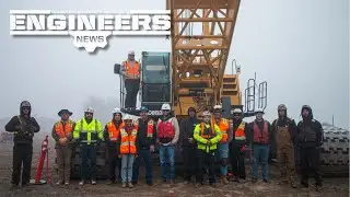Operators perform flood prevention work