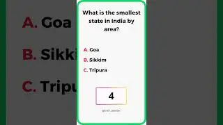 What is the smallest state in India by area? #shorts #short #gk #india #education #youtubeshorts