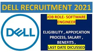Dell Recruitment 2021 I Hiring Freshers For Software Engineer I NO CODING REQUIRED I APPLY NOW