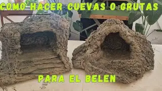 COMO HACER CUEVAS O GRUTAS PARA EL BELEN / CUEVAS PARA OVEJAS Y PORTAL #pesebre #grutabelen