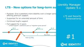 Identity Manager | Update 9.x #1 | LTS and Security Enhancements
