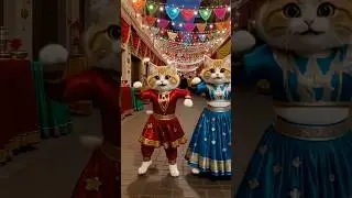 😻💃 Festive Cat Dance | Cute Cartoon Cats Funny Bollywood Style 🐾✨ | Annu Animation Cartoon