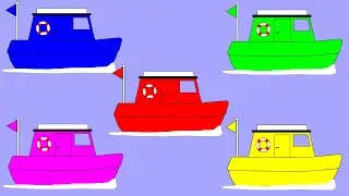 Five Little Boats | COUNTING SONG | NURSERY RHYME @rainbowrabbitsongs #rainbowrabbitsongs