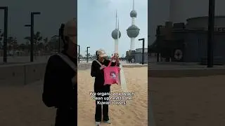 Kuwait Towers beach cleanup! Happy earth day #kuwaitlife