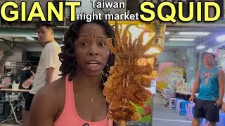 I tried giant squid in Taiwan but the cook refused my tip 😳