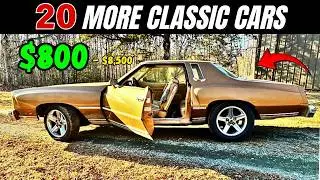 Just Listed on Marketplace! 20 Cool Classic Cars $800&ndash;$8,500!
