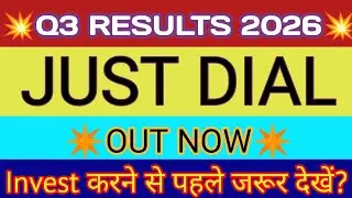 JustDial Q3 Results 2026 🔴 JustDial Results Today 🔴 JustDial Share Latest News 🔴 JustDial Share News
