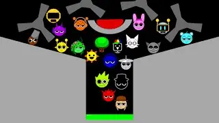 Incredibox Sprunki Marble Race in Algodoo │ Race 38.