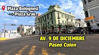 Asi esta PASEO COLON - AV 9 DE DICIEMBRE [Plaza BOLOGNESI - PLAZAGRAU] 🚶‍♂️ Obras LINEA 2 🚧