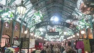 Ковент-Гарден в Лондоне Рождественский рынок + свет + Монмут кофе