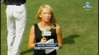Kelsey Wingert field reporting for Fox Sports Southwest LHSAA 5A baseball