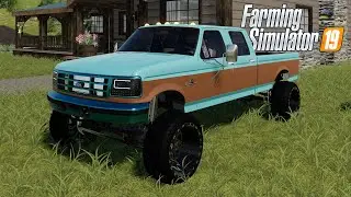 FS19 - 1997 Ford F-350 Custom Tuned PICKUP with V8 - Car NEW mod for Farming Simulator 2019