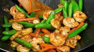 Shrimp-vegetable stir fry