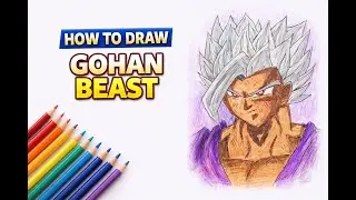 How to Draw Gohan Beast Power 🔥 | Dragon Ball Super Drawing | Step by Step