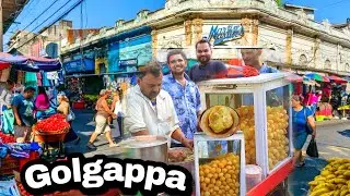 Eating Bachir Vaier Kolkata Chilli Fuchka (Panipuri / Golgappa)! Amazing Sharp Knife Skills! Bd Food