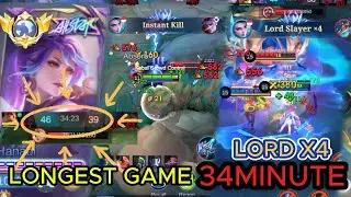 LONGEST GAME 34MINUTE HANABI VS EVERYBODY CRITICAL META  !! 1 HIT DELETE BUILD HANABI CRITICAL 🔥🔥