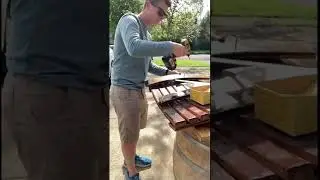 Quick build Adirondack chair wine barrel staves