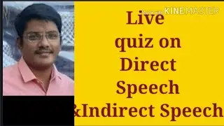 live quiz questions on Direct speech and Indirect speech